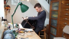 Beltrami Accordions' Stefano Oggero in the UK over the Summer 2019 undertaking accordion repairs