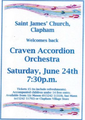 Craven Accordion Orchestra at Clapham Village, North Yorkshire - 24th June 2017