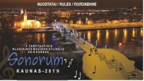 An invitation to a Kaunas Classical Music Competition- Lithuania