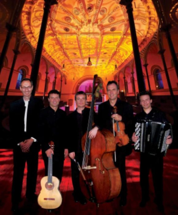 Milos Milivojevic on accordion - London Tango Quintet - St Peter's Church, Chiswick, London March 15th 2019