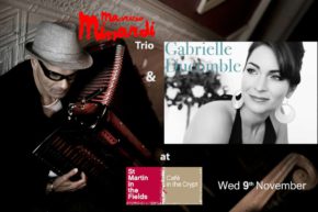 Accordionist Maurizio Minardi at the Crypt of St Martin-in-the-Fields with Gabrielle Ducomble 9th November 2016