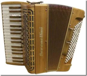 Stolen Accordion - Serenellini Model 343MW Custom Special Solid Wood Accordion