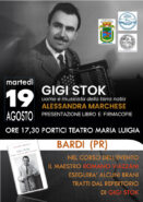 Bardi - Gigi Stok biography-book launch. 19th August  2025 at 17.30 - Teatro Maria Luigia - Romano Viazzani