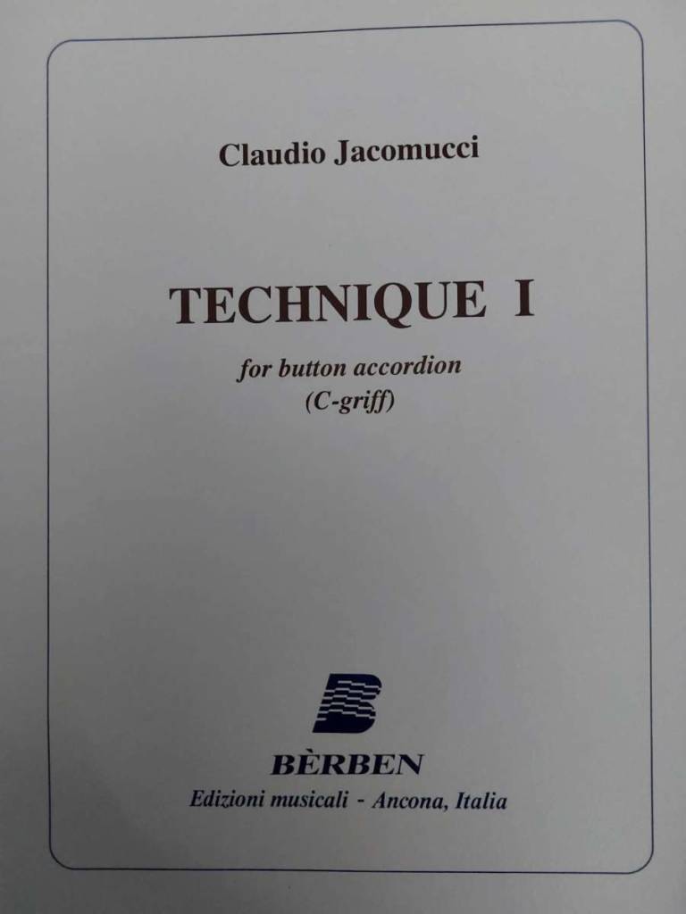 Claudio Jacomucci - Technique i for button accordion C-griff book by Berben