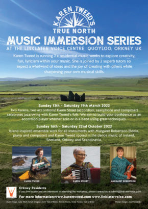 Karen Tweed and Karen Street - Music Immersion Courses - Orkney - March 13th-19th 2022