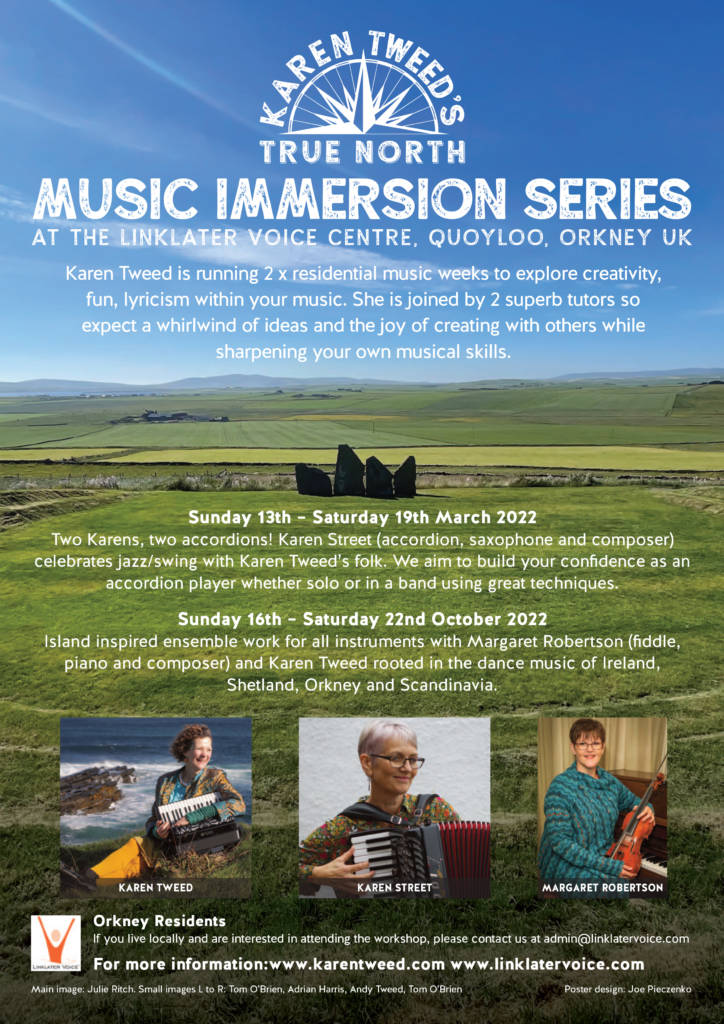 Karen Street & Karen Tweed Poster - Jazz and Folk Immersion course poster