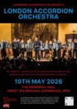 London Accordion Orchestra in Cambridge - May 10th 2026