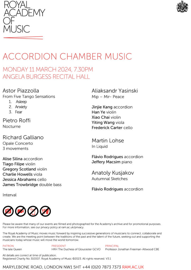 RAM Accordion Chamber concert