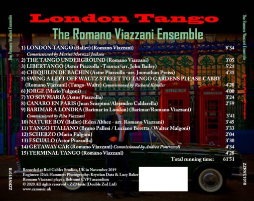 London Tango CD- Back cover