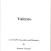100 page conductor’s score of Romano Viazzani’s 2001 Concerto scored for solo classical accordion, large symphony orchestra and 2-piece classical accordion section as part of the orchestra.