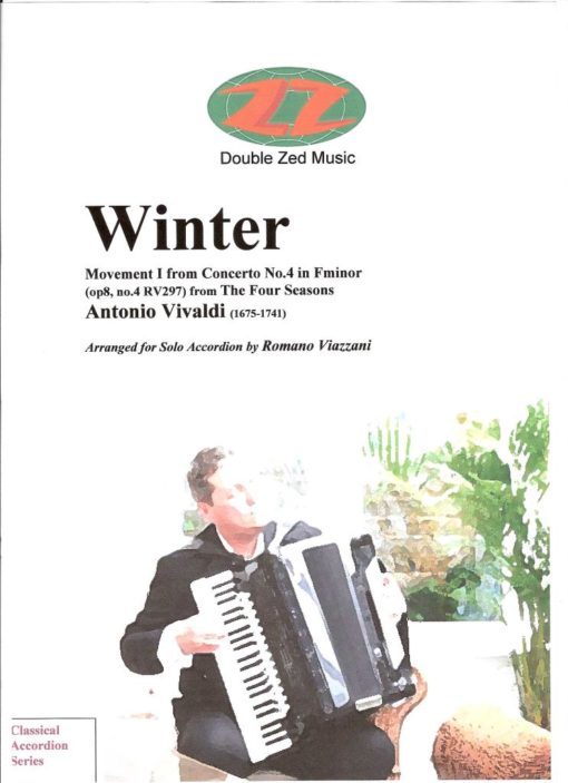 The first movement of Winter from Antonio Vivaldi's The Four Seasons transcribed for Free Bass accordion