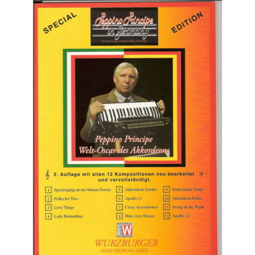 A 12- piece album of waltzes, tangos, polkas, and swings by the wonderful Italian accordionist Peppino Principe